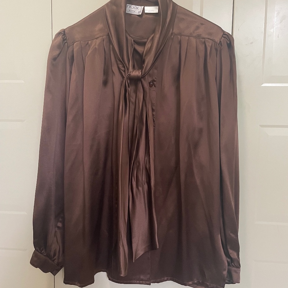 Brown Silk Blouse
